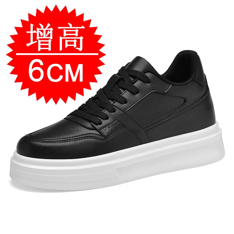 Invisible Height-increasing Men's Shoes with  8CM 6CM Increase Thick-soled Trendy Platform Trendy Casual 10cm Elevator Shoes