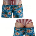 Men Funny Fake Two Piece Shorts Optical Illusion Thong Print Beach Fun Swim Trunks for Summer Holiday - View 5 | SAMAG