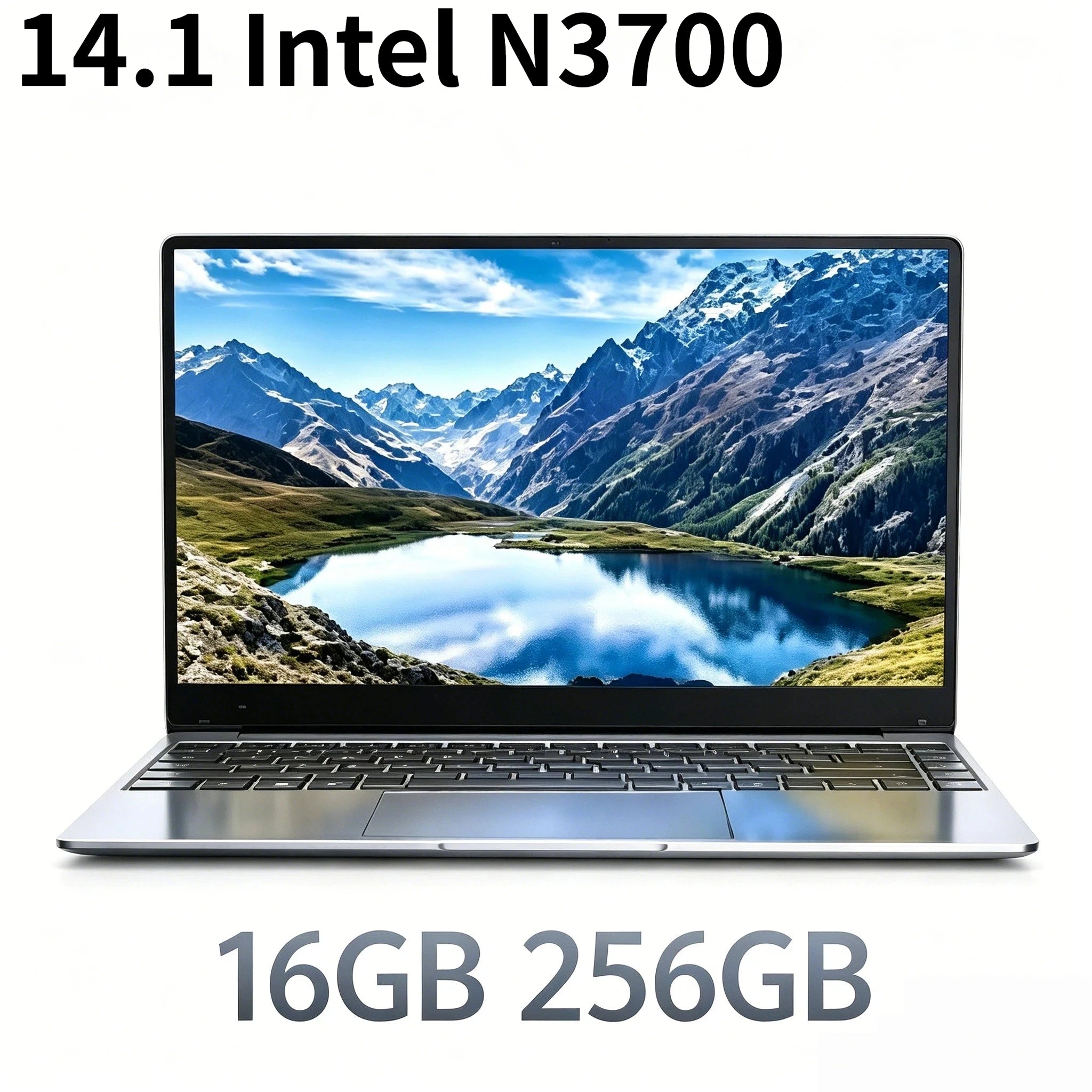 Intel N3700 14.1 Inch Ultra Slim Laptop 16GB RAM 2TB SSD 1920x1080 Gaming Notebook for Office Study 4K Video Pro