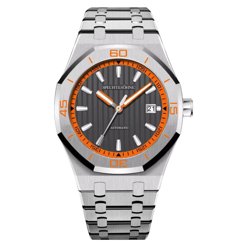 New Luxury Specht & Söhne Automatic Mechanical Watches Japan 8215 Movt Stainless Steel Watch Sapphire Crystal Waterproof 40MM