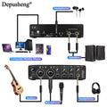 Audio Interface Depusheng MD22 USB 3.0 Sound Card with Monitoring Electric Guitar Live Recording For Studio Singing Micro
