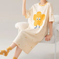 100% COTTON! M-4XL Plus Size Summer Women Nightgown | SAMAG