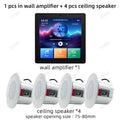 4 Inch Home Theater System 3inch Ceiling Speaker Surround Sound Multi-Room Audio Touch Screen Bluetooth In-Wall Amplifier