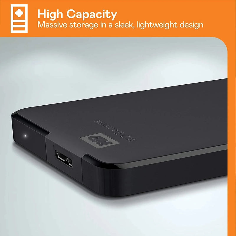 Western Digital WD Elements 1TB 2TB External Hard Disk SSD  4TB USB 3.0 Portable External Hard Drive SSD for Laptop PC Desktop