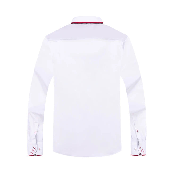 Spring/Fall Men's Slim Fit Long Sleeve Shirts Free Iron | SAMAG