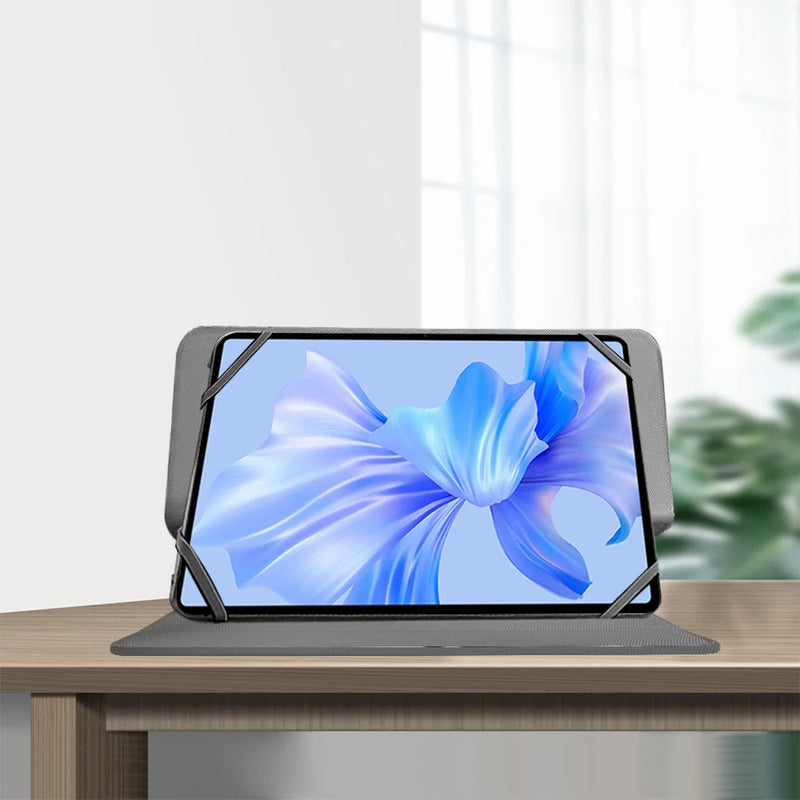 Case for 9.7-inch, 10-inch, 10.1-inch, 11-inch, 11.5-inch Tablet. Triple Fold, with Bracket, Universal Protective Leather Case.