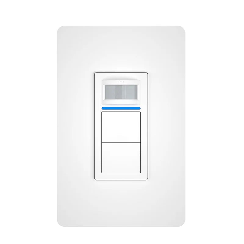 Tuya WiFi Smart PIR Motion Sensor US Standard 1/2 Gang Light Switch 15A AC100-125V Voice Control Works with Alexa Google Home