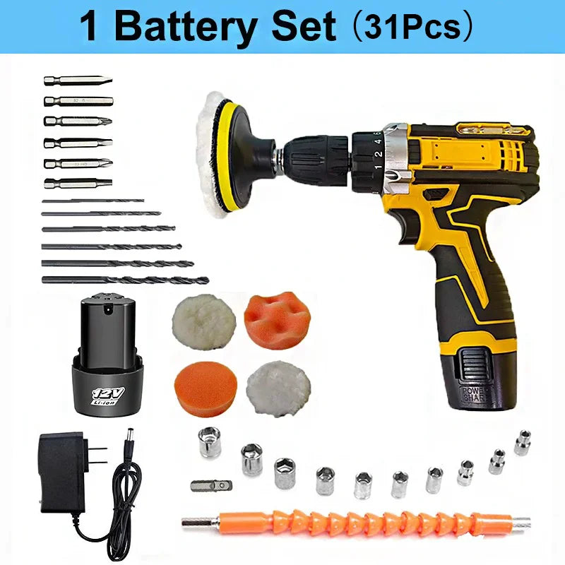 Lithium Electric Drill 26Pcs /31Pcs Screwdriver Hand Tool Set Multifunctional - View 7 | SAMAG