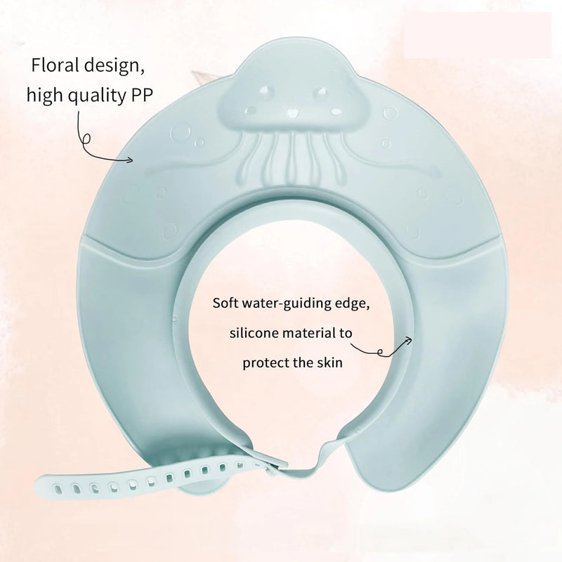Baby Shower Soft Cap Adjustable Hair Wash Hat for Kids Ear Protection Safe Children Shampoo Bathing Shower Protect Head Cover