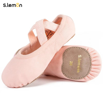 Ballet Shoe, Girls Elastic Slippers Stretch Canvas Dance | SAMAG
