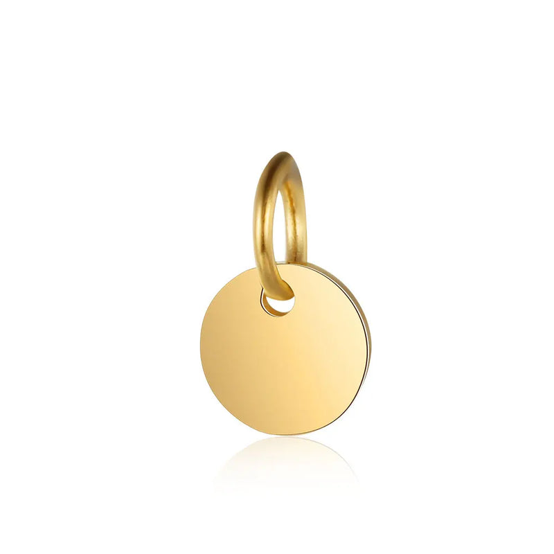 10pcs/Lot Mirror Polished Stainless Steel Round Shaped DIY Blank Charms For Making Bracelet Necklace Accessories 6-20mm