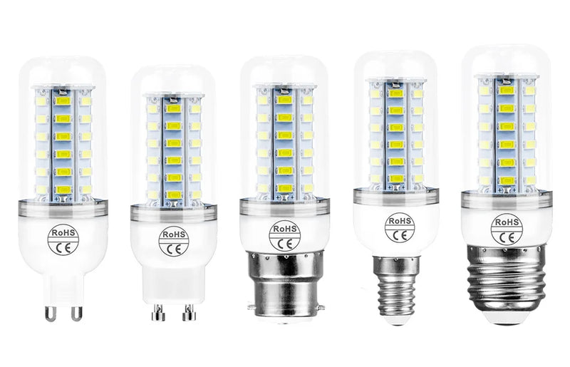 E27 LED Corn Bulb E14 Lamp GU10 Spotlight G9 Ceiling Chandeliers 220V Indoor Home Bedroom Living Room B22 Lights Cool/Warm White
