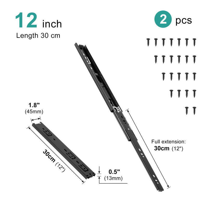Drawer Rail 10~20Inch Stainless Steel Ball Bearing Slides | SAMAG