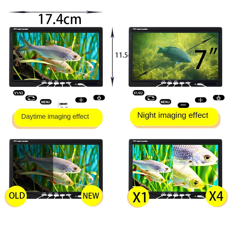 Factory 20-30m Cable 7 Inch HD Underwater Fishing Camera | SAMAG