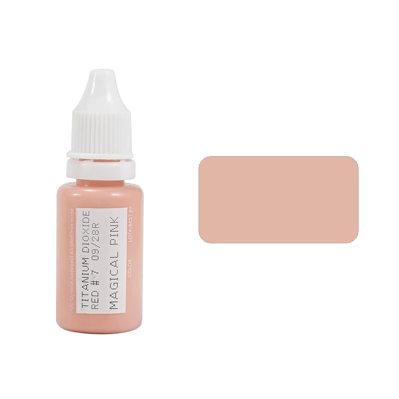15ml Permanent Makeup Ink Color Natural Eyebrow Lips Dye Tattoo Ink Microblading Pigments For Body Beauty Tattoo Art Supplies