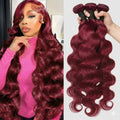 14A 99J Burgundy Body Wave Bundles Human Hair Brazilian Unprocessed 30 36 Inch Virgin Weave Raw Hair 98% Human Hair Bundles Extensions