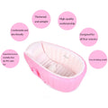 Inflatable Baby Bathtub with Air Pump Portable Foldable Kids Bath Tub Indoor Outdoor Travel Shower Basin for Newborn Toddler