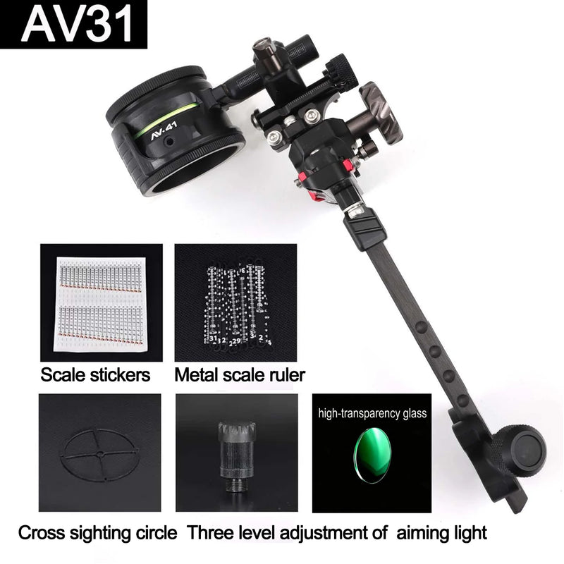 Single Pin Compound Bow Sight, Aluminum Alloy Long | SAMAG