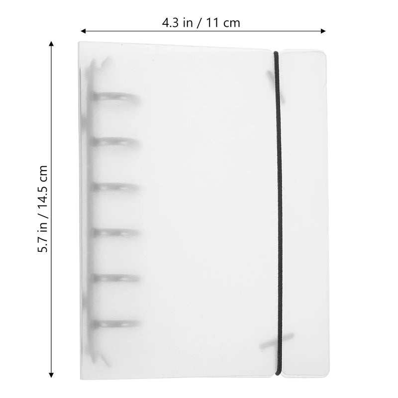 2Pcs A5 Binder Clear Notebook Binder Reusable Office File Organizer Folder Portable Document Folder Organizer for Work Study