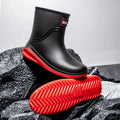 Short Tube Rain Shoes Men's Rubber Boots Waterproof Platform Booties Outdoor Non-slip Rain Boots Men Kitchen Working Rain Boots
