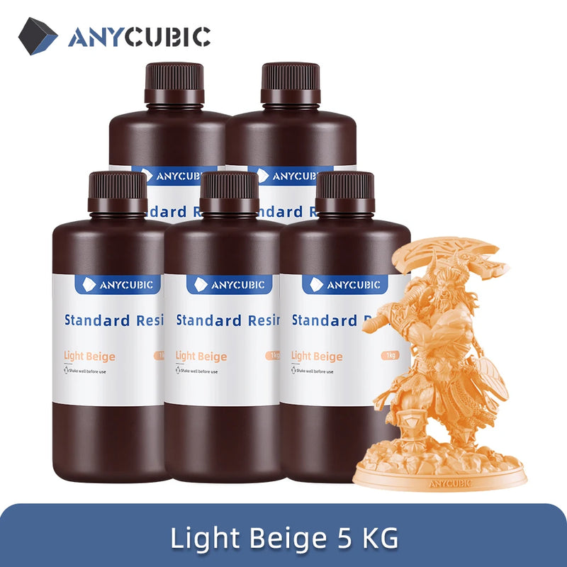 ANYCUBIC 5KG Standard Resin 3D Printer High Precision Standard Resin 3D Printing DIY Figurines Materials For Photon Mono 5s Pro
