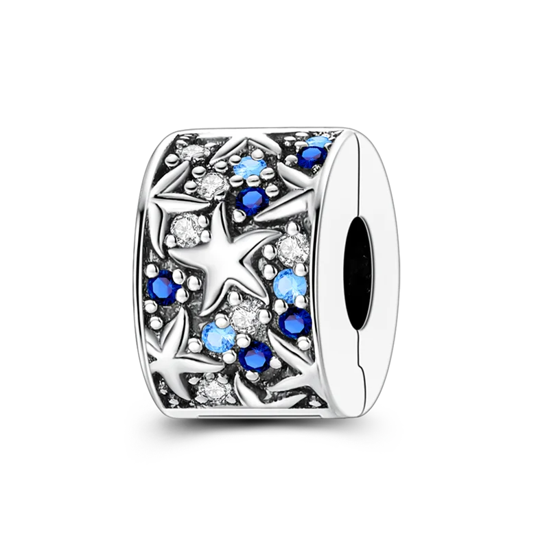 925 Sterling Silver Ocean Theme Charm Beads For Women Blue Wave Dolphin Seashell Compatible Summer Beach Vacation Jewelry