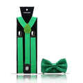 Fashion Mens Suspender Bow Tie Set Man Shirt Pants Dress Women Wedding Party Solid Color Suspender Suit Skirt With Braces Straps