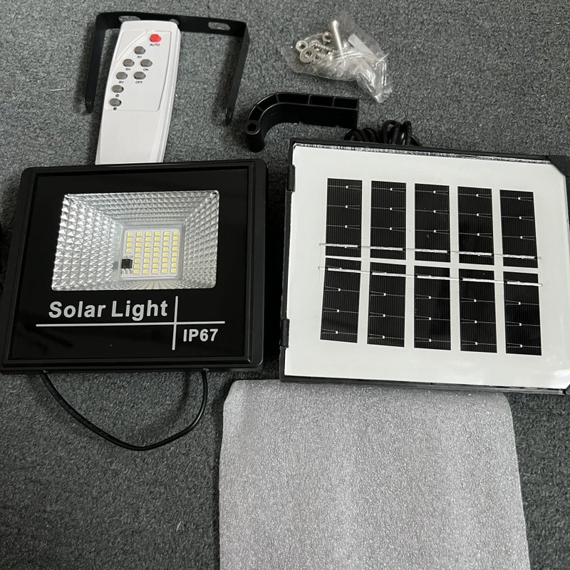 JVEE 30W 1000mAh Solar Flood Lights Remote Control Powered Spotlight Outdoor Waterproof IP67 Villa Street Lamp Adjustable Angle