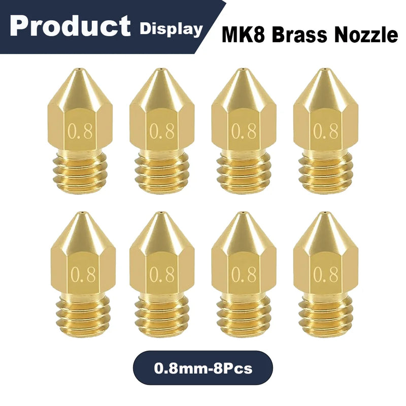 0.4/0.6mm MK8 Extruder Nozzle 3D Printer Nozzle for Creality Ender 3/3 Pro/3 V2, Ender 5/5 Pro, CR-10/10S, Makerbot, 3D Printer