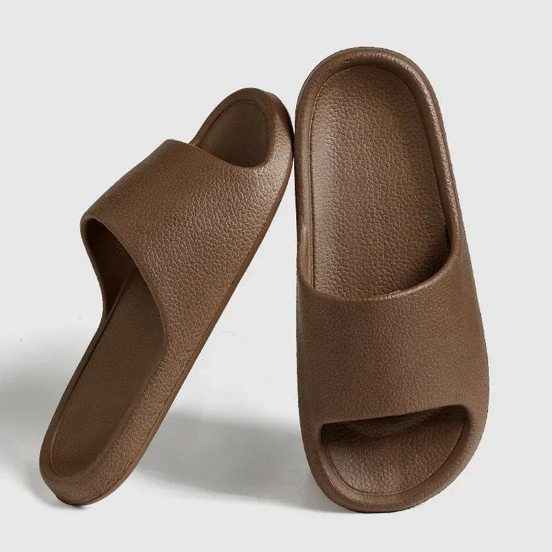 EVA Soft Sole Sandals Flops Man Slippers Solid Color Simple Non-slip Soft Sole Comfortable Shower Slippers Outdoor Couple Shoes