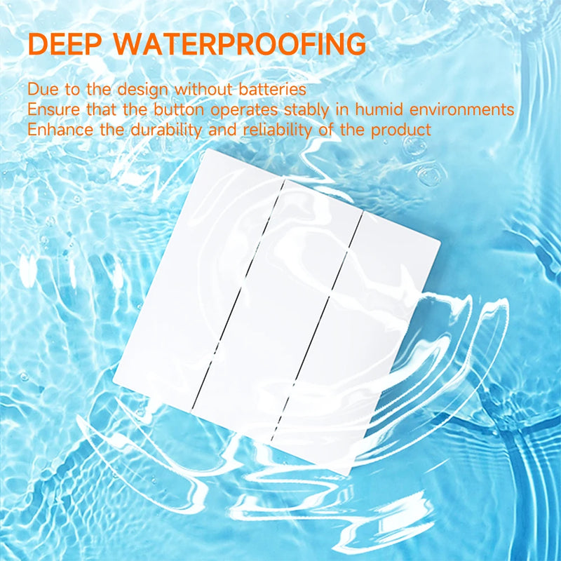 Self-Powered  Wireless Light Switch RF433MHz No Battery Waterproof Wall Panel Remote Control Kinetic Switches  for Home  Schakel