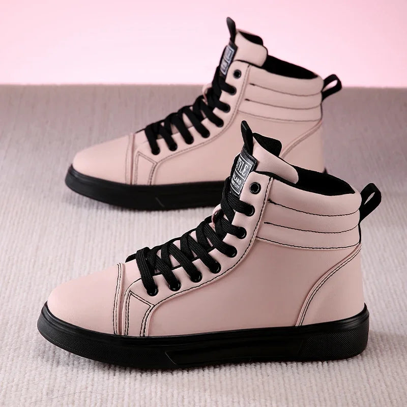 Men's Sneakers High Top Canvas Shoes New Trendy Waterproof Lightweight Casual Sports Shoes for Men Student Street Shoe