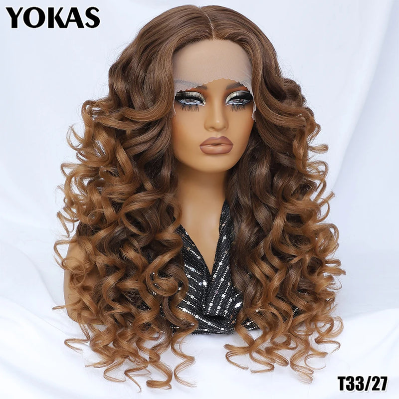 Latisha Lace Front Wigs Synthetic 24 Inch T Part Wigs For Afro Women Latisha Lace Front Wigs With Baby Hair For African Female