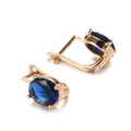 Real 14k Gold sapphire earring for Women To Join Party Peridot Gemstone Anillos De Wedding Diamante Engagement Jewelry