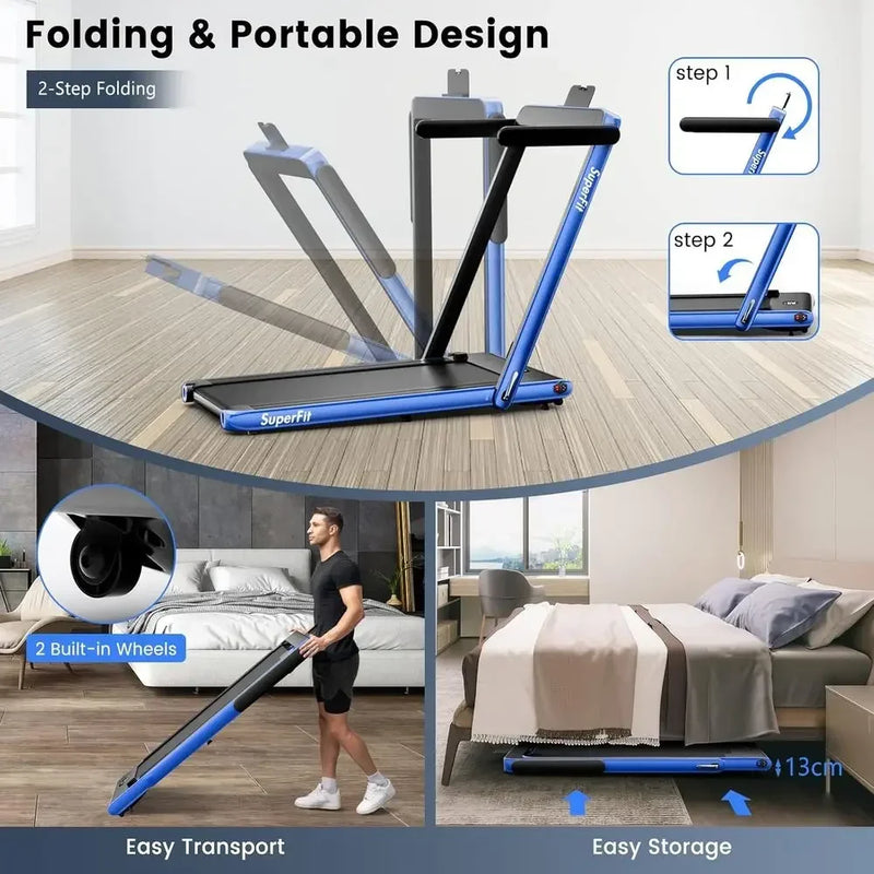 Dual - Function Desk Treadmill with LED Display, App/Remote - View 2 | SAMAG