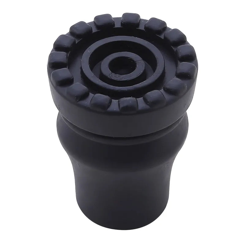 Rubber Pad Cap Non-Slip Walking Stick Crutch Cane Bottom Pads Cover Protector Climbing Hiking Trekking Pole Tip Black 16/19/22mm