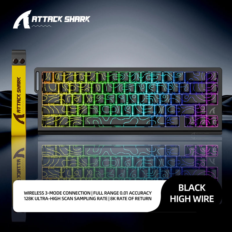 ATTACK SHARK X68HE X68Pro He Magnetic Mechanical Keyboard for Pro Gaming 0.01mm Rapid Trigg 8000Hz SOCD/Rs 0.125ms 128K Rate