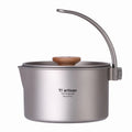 Outdoor titanium single pot portable cookware camping cookware picnic equipment supplies picnic hanging pot