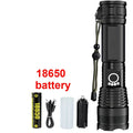High Power Rechargeable LED Tactical Flashlight  Aluminum Alloy Telescopic Zoom Torch Lamp for Outdoor Camping Fishing