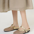 Luxury Shinny Diamond Women Mules Slippers Summer Shoes Crystal Footwear Rhinestones Slip On Brand Mary Jane Sandals Mesh Clogs
