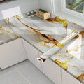 PVC 60cm waterproof marble self-adhesive wallpaper bathroom cabinet countertop contact paper waterproof wall sticker