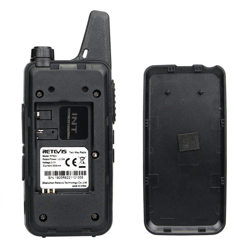 Retevis RT622 Mini Walkie Talkie 2pcs PMR446 Portable Two-way Radio PTT Walkie talkies Communication Radio for Restaurant Hotel