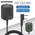 Baofeng AR-152 Tactical Microphone Speaker Mic Adjustable Volume For Baofeng AR 152 BF-888S UV-5R UV-25 UV-5RH Walkie Talkie