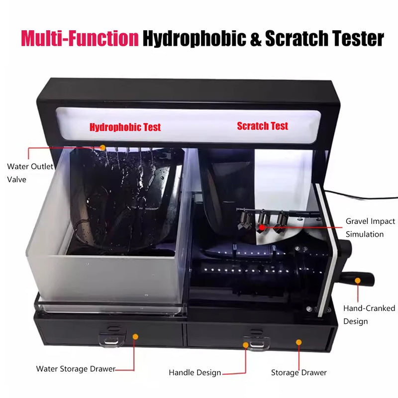 2-in-1 PPF Hydrophobic & Scratch Resistance Test Display, Car Paint Protection Film Water Beading & Anti-Scratch Demo Tool AFD-1