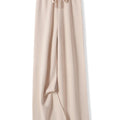 100% Merino Wool Pants Women Autumn Winter Casual Wide Leg Trousers Middle Seam Style Knitted Cashmere Soft Lace-up Trendy Pants