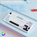 AULA S75 Pro Gaming Mechanical Keyboard 75% Hot Swappable RGB Backlit 4000mAh PBT Keycaps Wireless Keyboard with LED Screen Knob