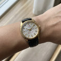 Shanghai Brand Vintage Mechanical Watch 17 Jewels Manual Winding Black Leather Strap Men's Dress - Visuel 6 | SAMAG