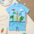 Children's Buoyancy Swimsuit Cartoon Print Swimwear Kid One-Piece Floating Rash Guards Bathing Clothes Boys Girls Swimming Suits