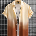 Hawaiian Men's Short Sleeved Shirt with Summer Gradient | SAMAG