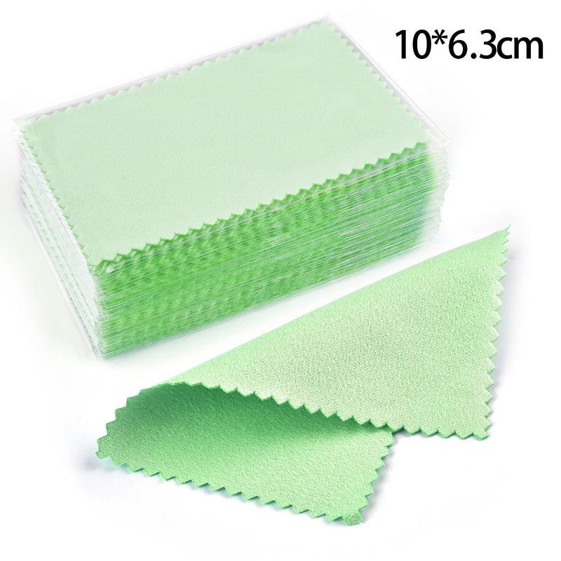 10x6.3cm/8x8cm/8x6cm Silver Clean Polishing Cloth Soft | SAMAG